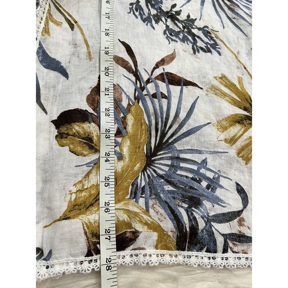 Linen Francesca Bettini Womens Tropical Print Open Front Kimono Cardigan NWT OS - Picture 9 of 11